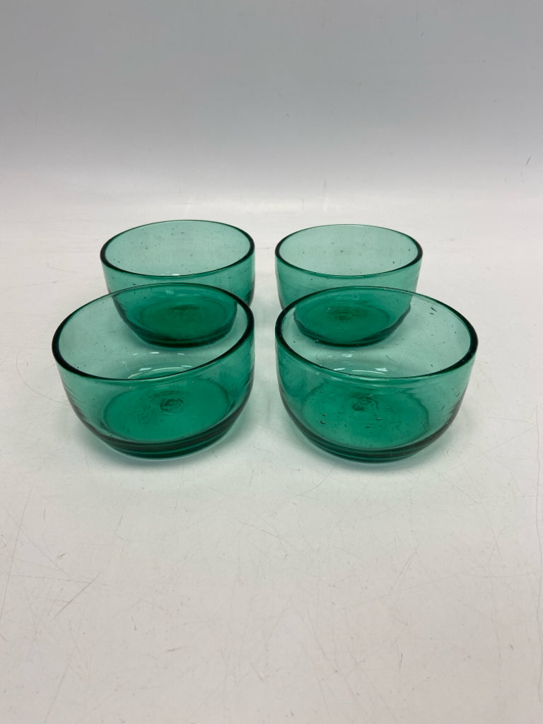 Teal Green Bubble Glass Bowl(s)