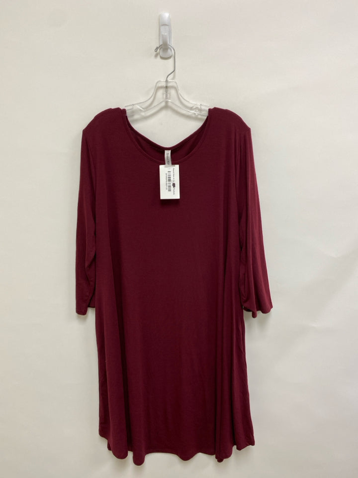 NWT Zenana  SIZE  3X Burgundy Plus Size Dress