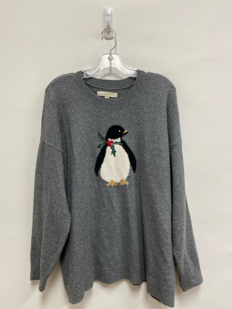 LOFT Size XL Gray Penquin Ladies Sweater