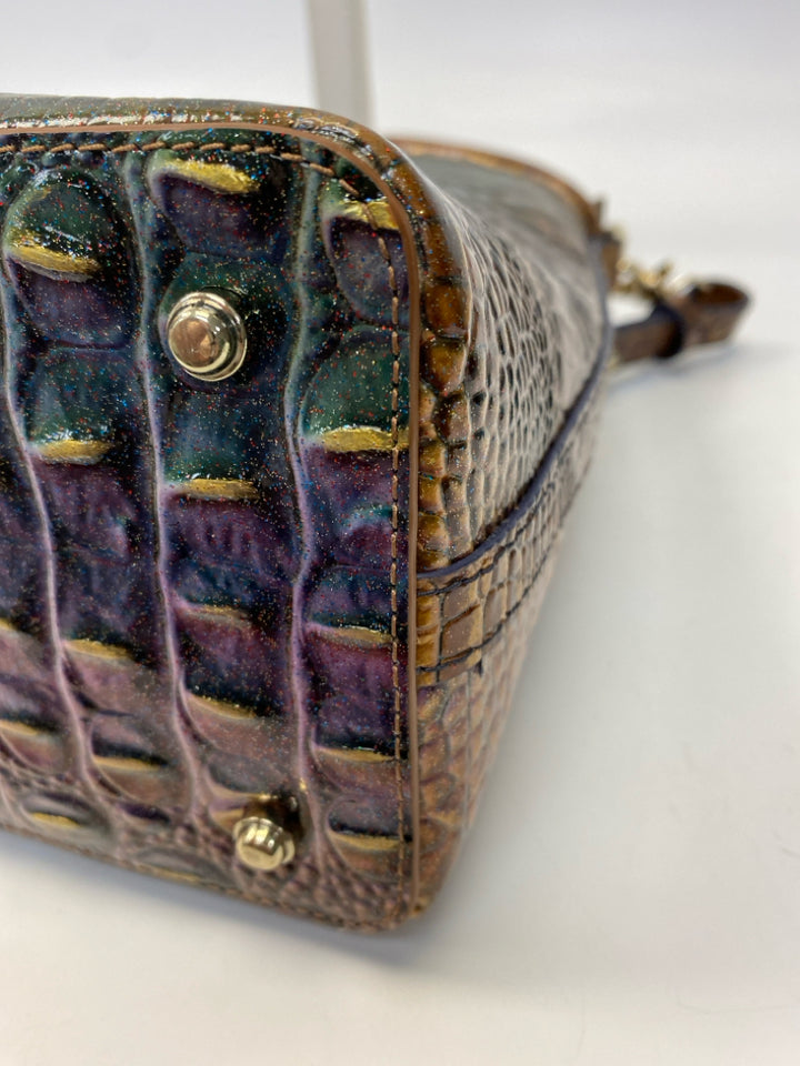 Brahmin Brown Multi-Color Ombre Leather Handbag