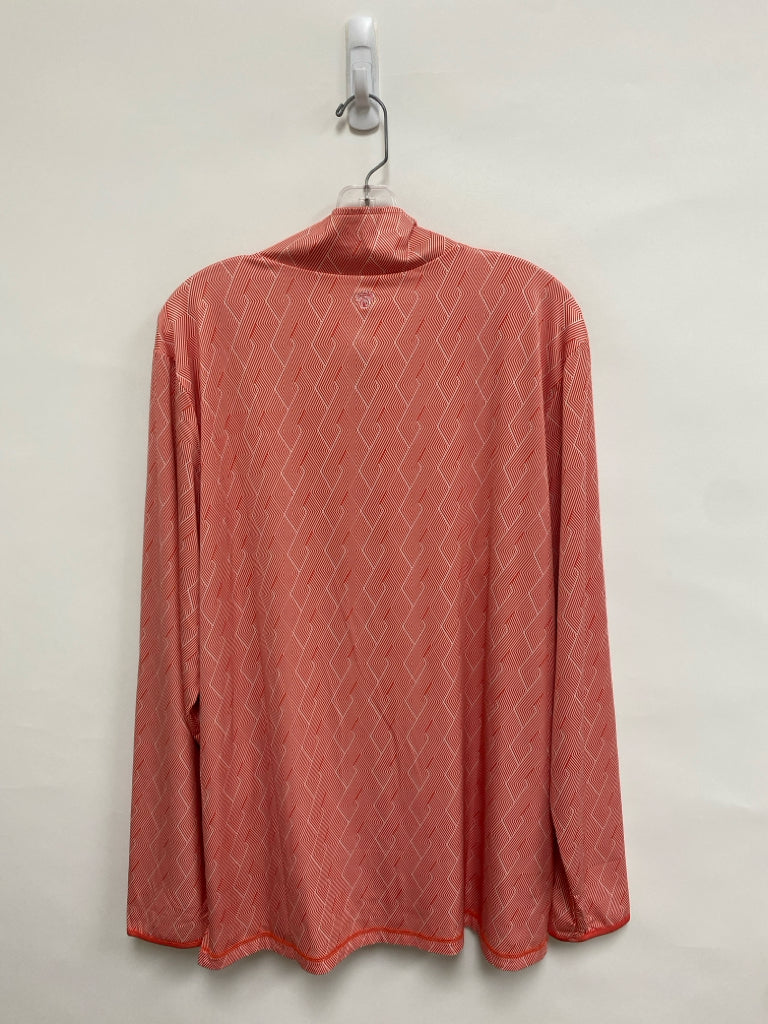 Size L Coral White Diamond Print Men&