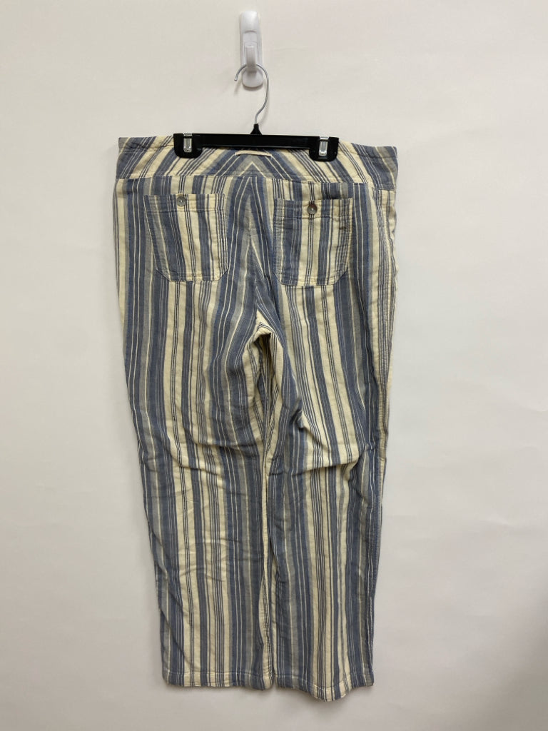 Sundance Size M Cream/Blue Stripes Gauze Ladies Pants