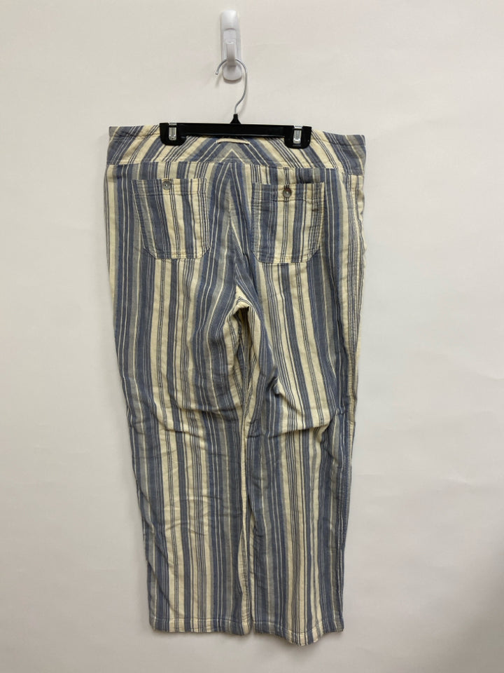 Sundance Size M Cream/Blue Stripes Gauze Ladies Pants