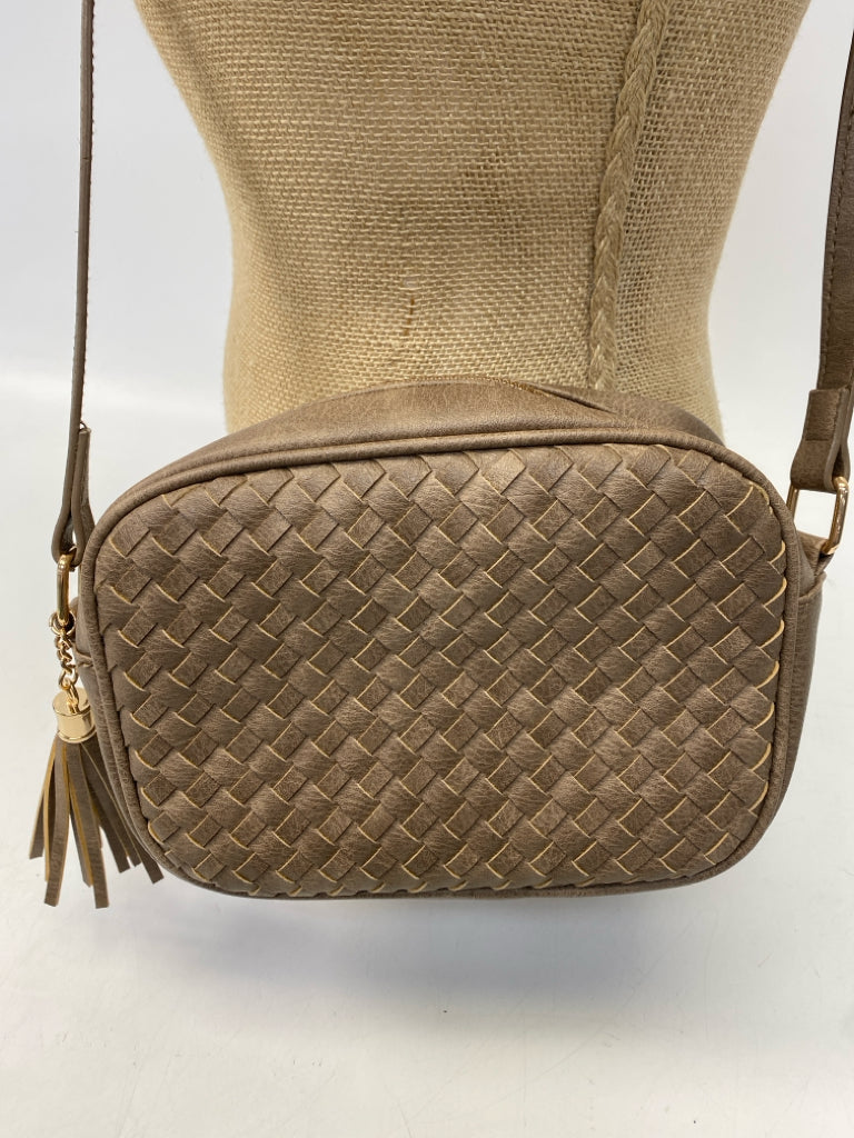 Brown Woven Crossbody
