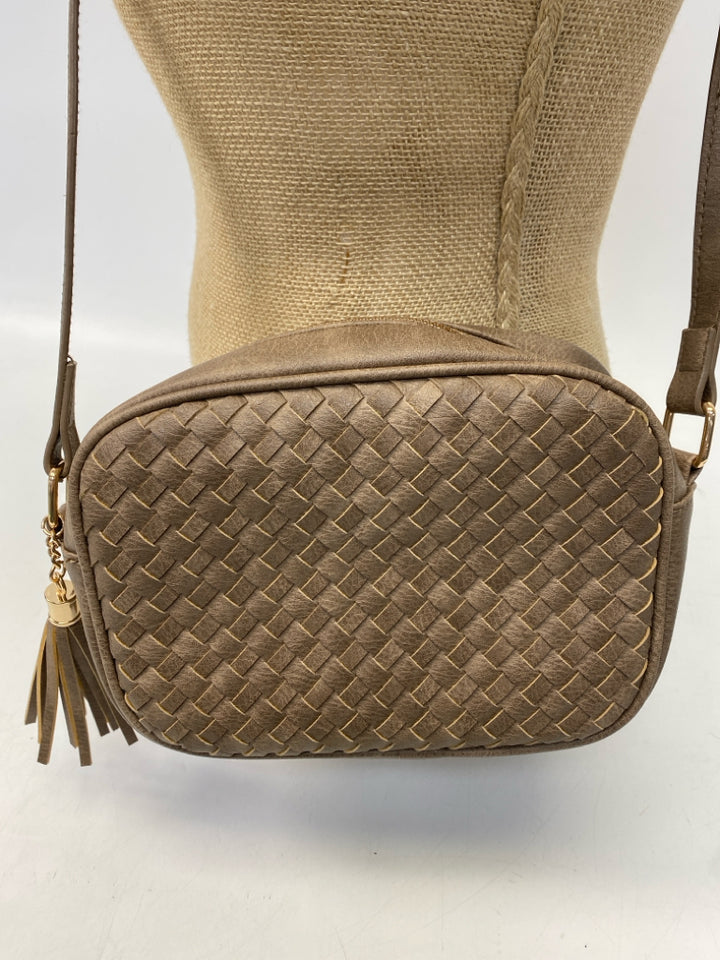 Brown Woven Crossbody