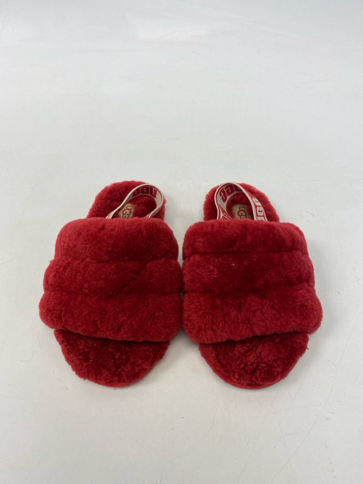 UGG SIZE 10 Red Fuzzy Girl&