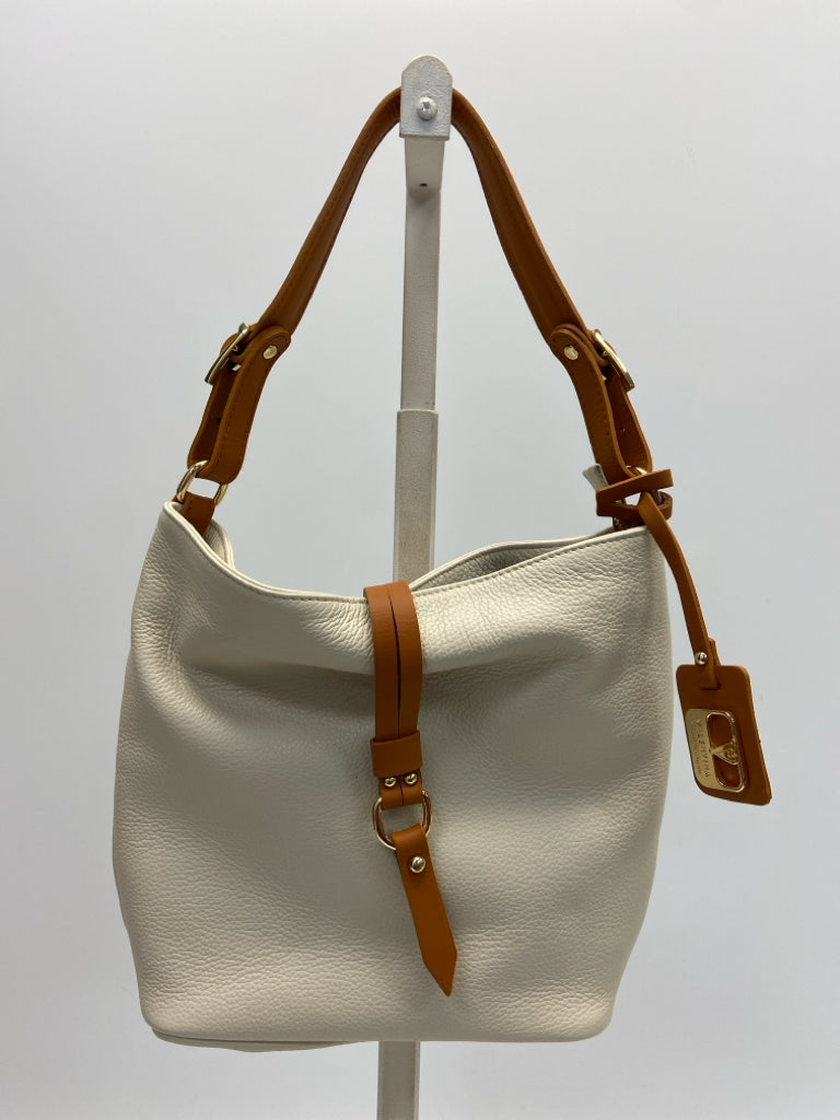 ValentinA Cream Brown Handbag