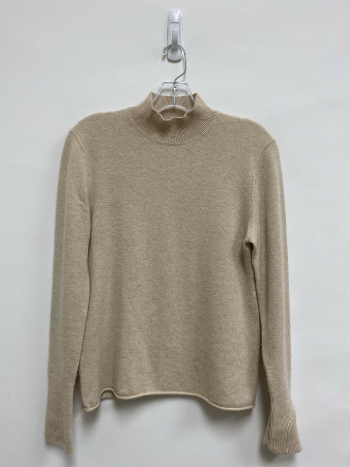 M.M.LAFLEUR Size S Khaki Turtleneck Cashmere Ladies Sweater