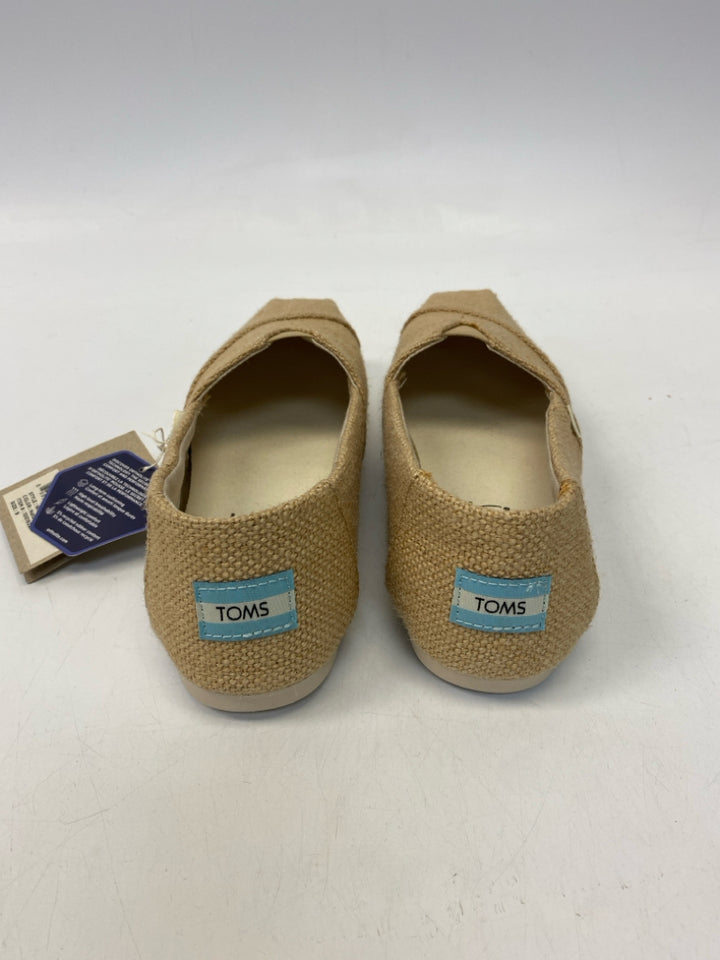 NWT Toms US Shoe Size 9 Brown Burlap Flats