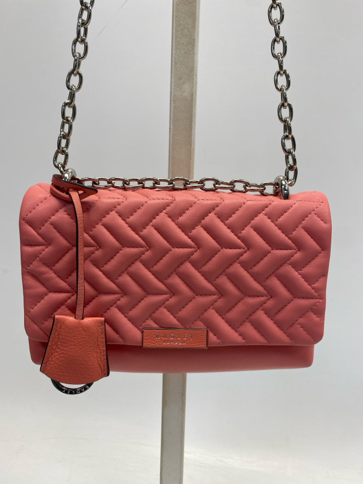 Radley Coral Quilted Leather Handbag