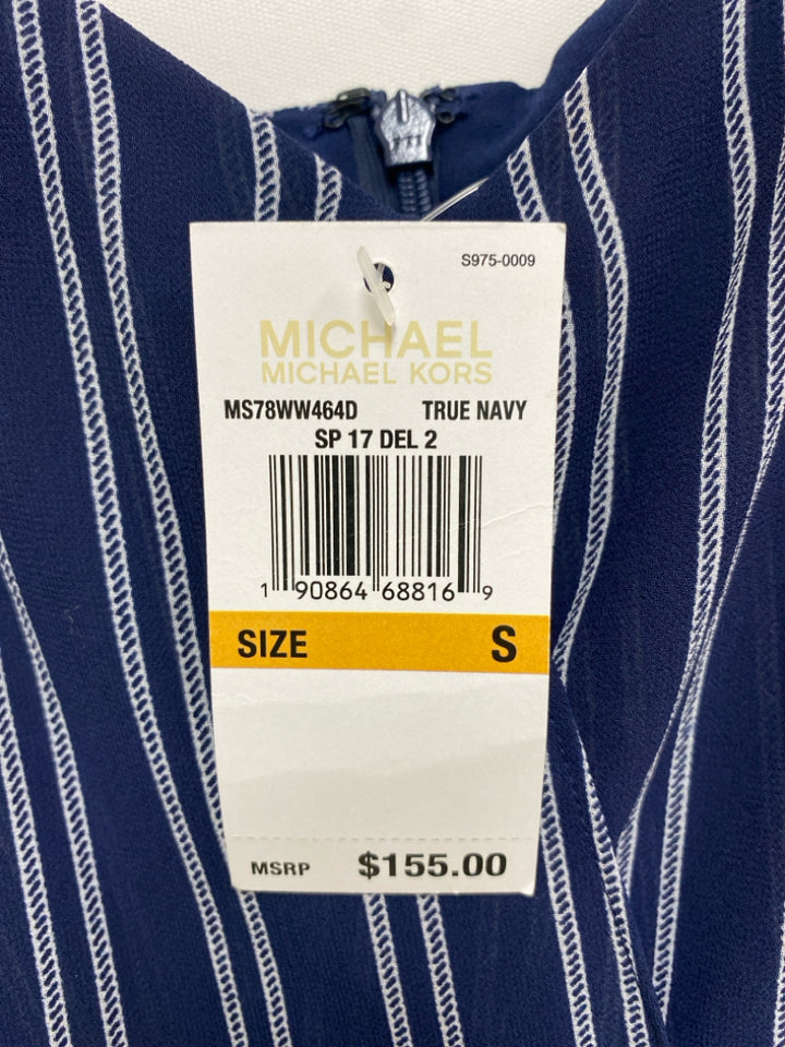 NWT Michael Kors Size S Navy/White Ropes Sleeveless Ladies Jumpsuit