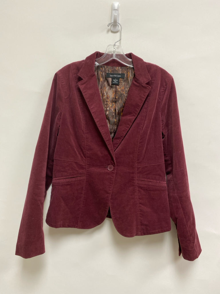 Calvin Klein Size M Burgundy Corduroy Ladies Jacket