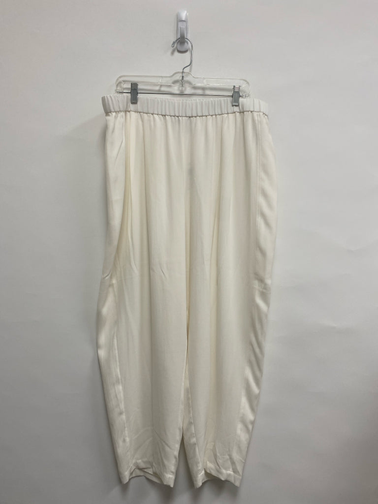 Eileen Fisher Size XL White Ladies Pants