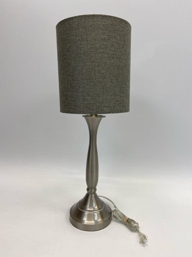 Silver Gray Metal Lamp