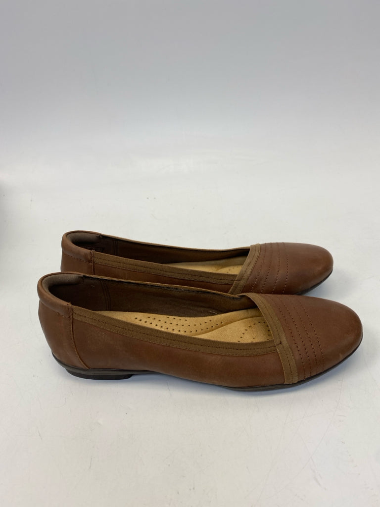 Clarks US Shoe Size 7.5 Brown Flats