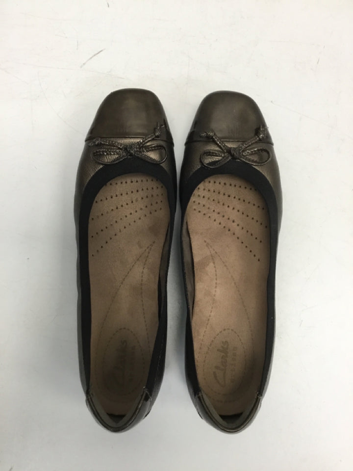 Clarks US Shoe Size 7N Bronze Flats