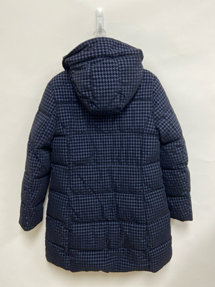 Via Spiga Size M Navy/Black Houndstooth Puffer Ladies Jacket