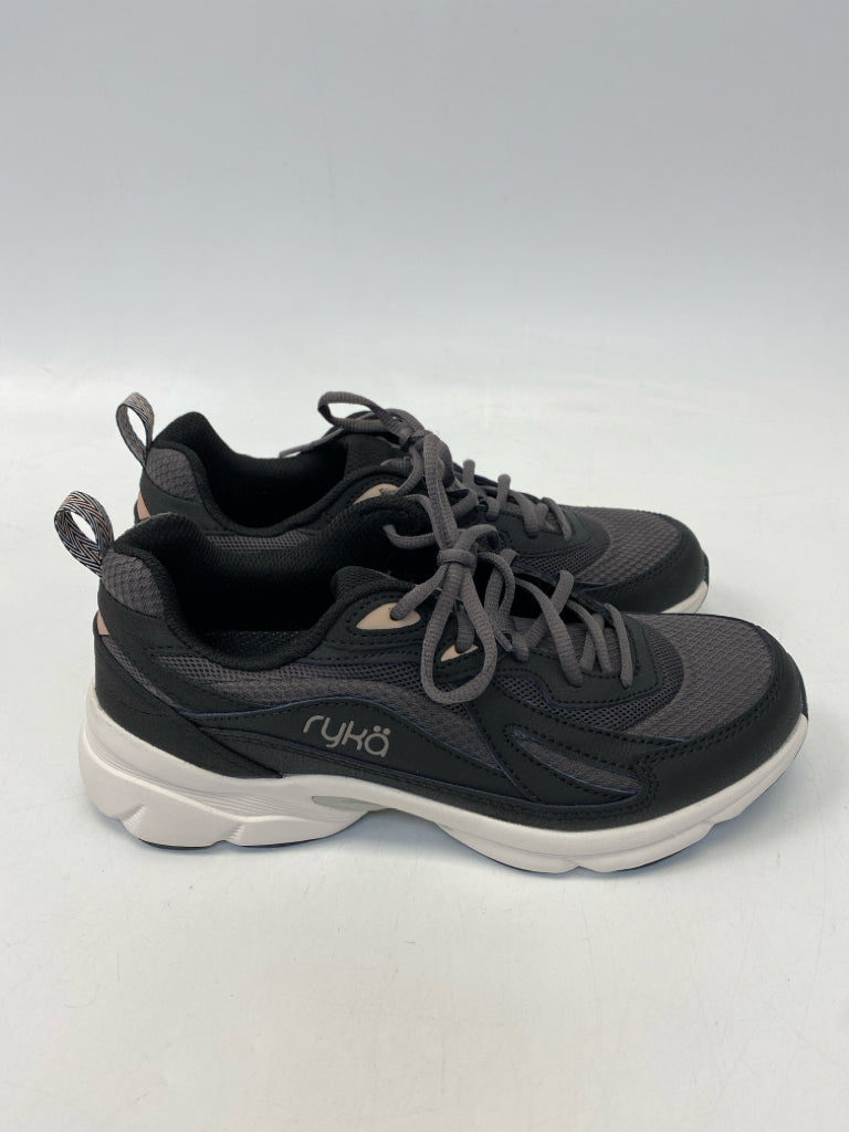 Ryka  Size 6.5 Gray/Blk Lace-up Sneakers