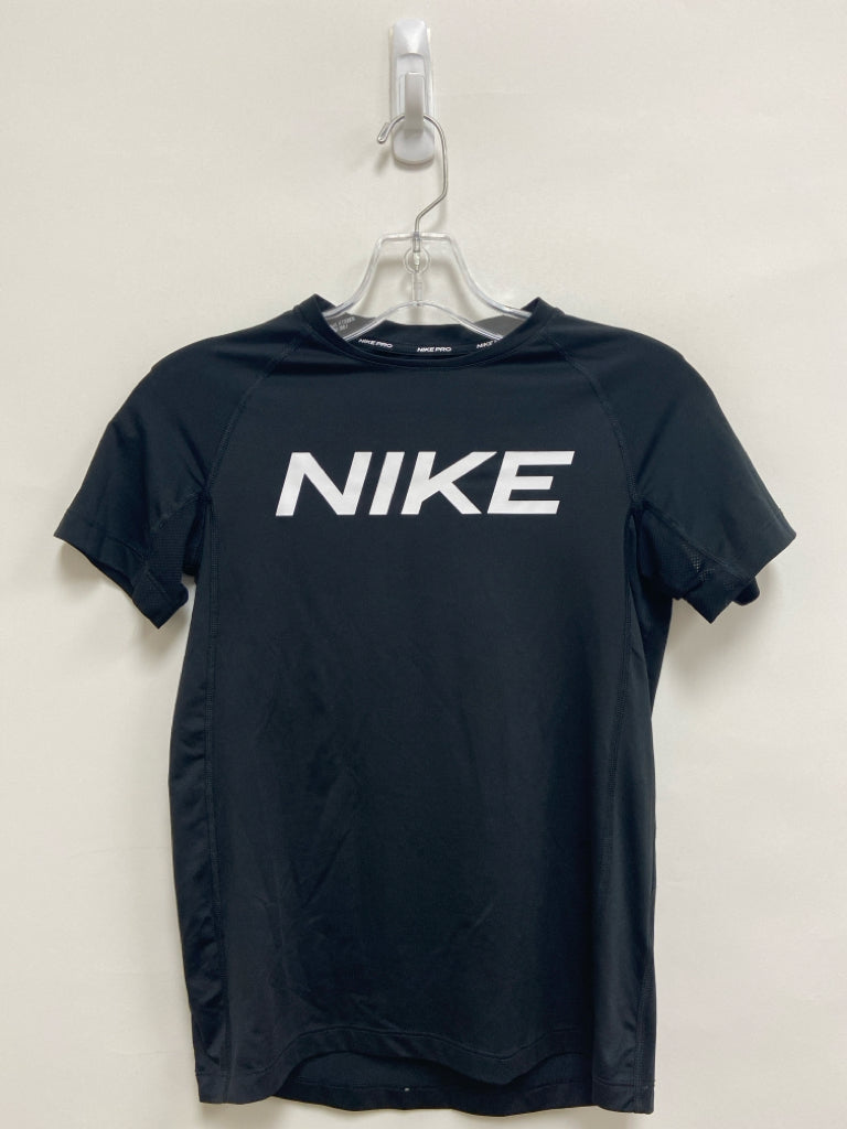 Nike Size M Black White Logo Athletic Top
