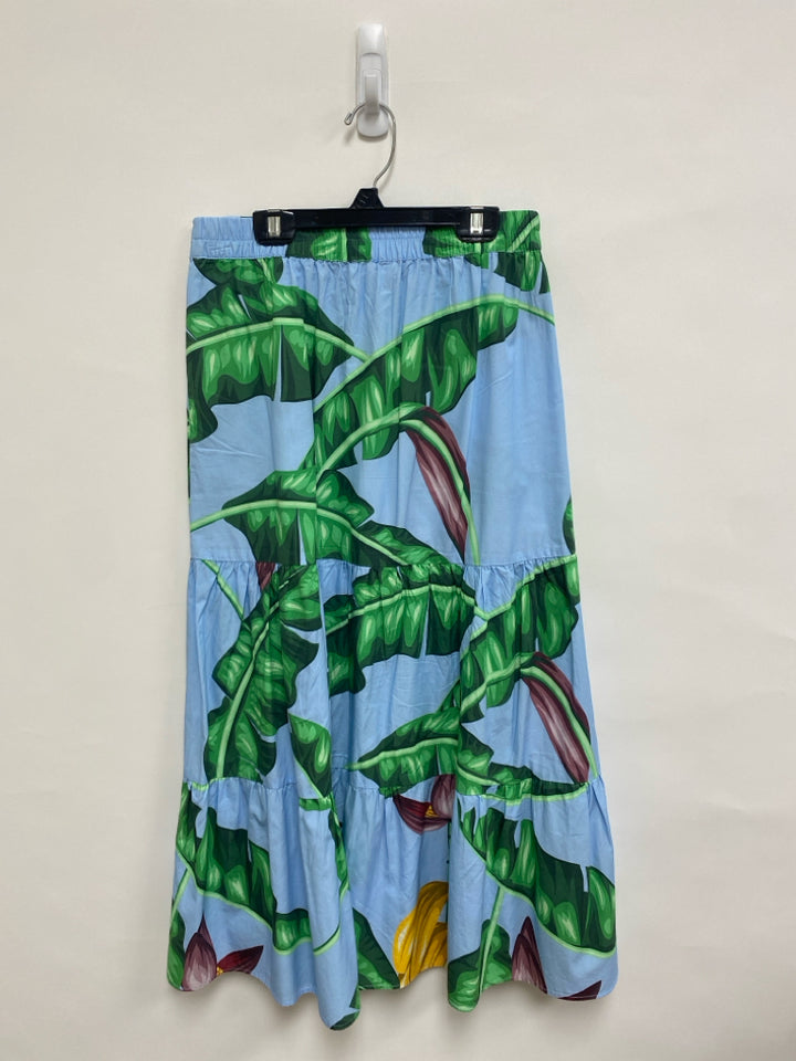 maude vivante Size XS Blue Green Leaves Ladies Skirt