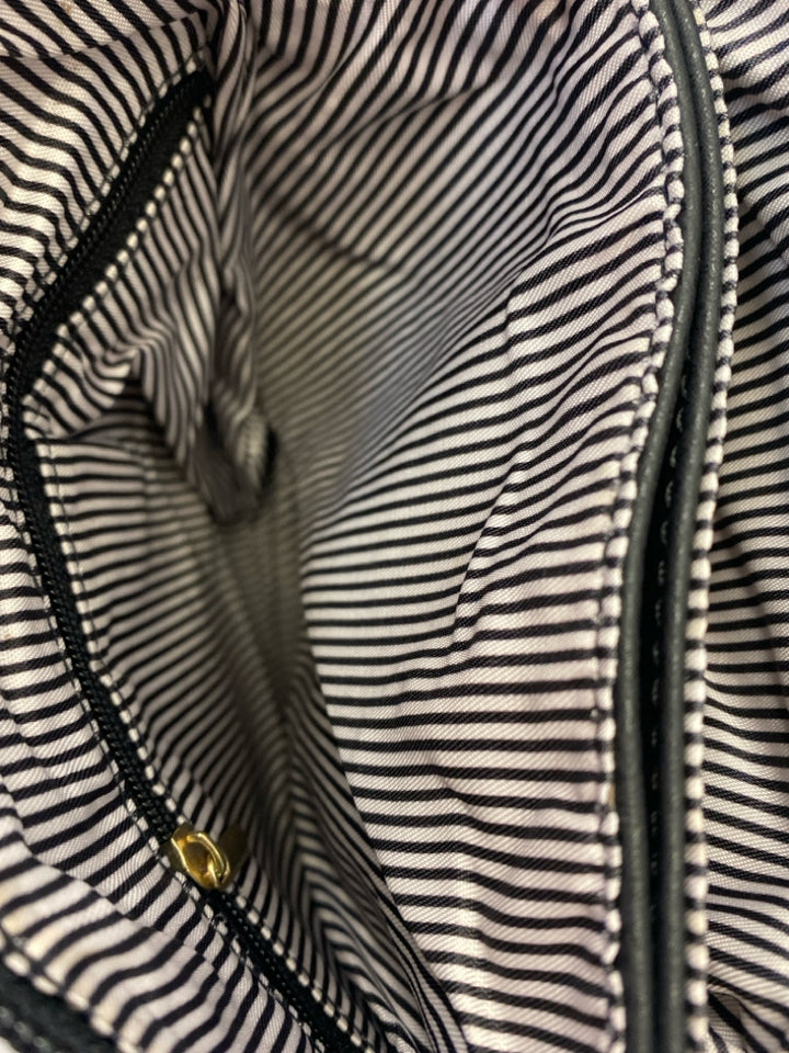 NWT Black Gold Zipper Crossbody
