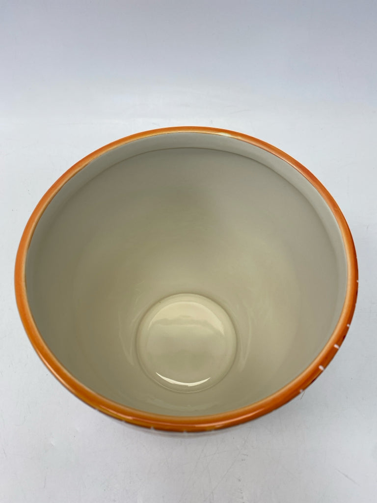 Orange/Red Gold Southwestern Ceramic Cookie Jar
