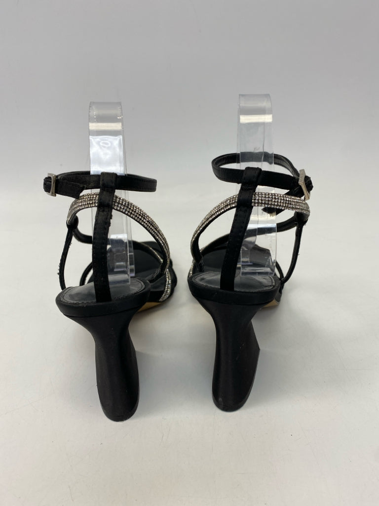 VINCE CAMUTO  Size 10 Black Clear Rhinestone(s) Sandals