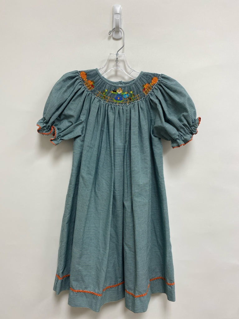 Silly Goose SIZE 6X Green White/Orange Checkered Girl&