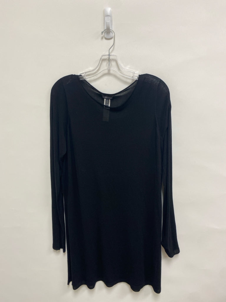 Eileen Fisher Size L Black Tunic Ladies Sweater