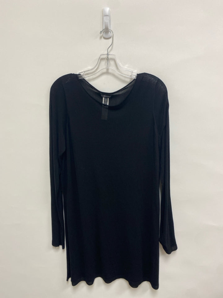 Eileen Fisher Size L Black Tunic Ladies Sweater