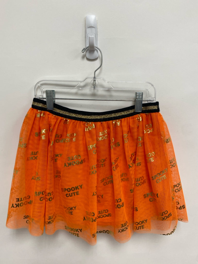 SIZE 10/12 Orange Halloween Tulle Girl&