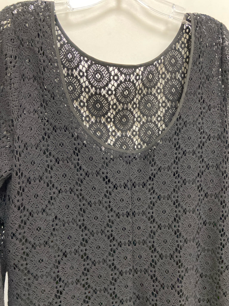 LILLY PULITZER Size L Black Cut-Out Lace Ladies Dress
