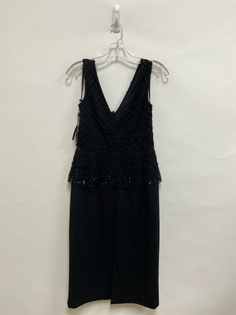 NWT Papell Size 6 Black Beaded Sleeveless Ladies Dress