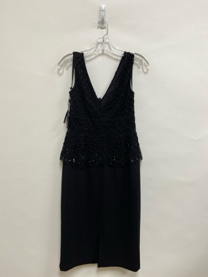NWT Papell Size 6 Black Beaded Sleeveless Ladies Dress