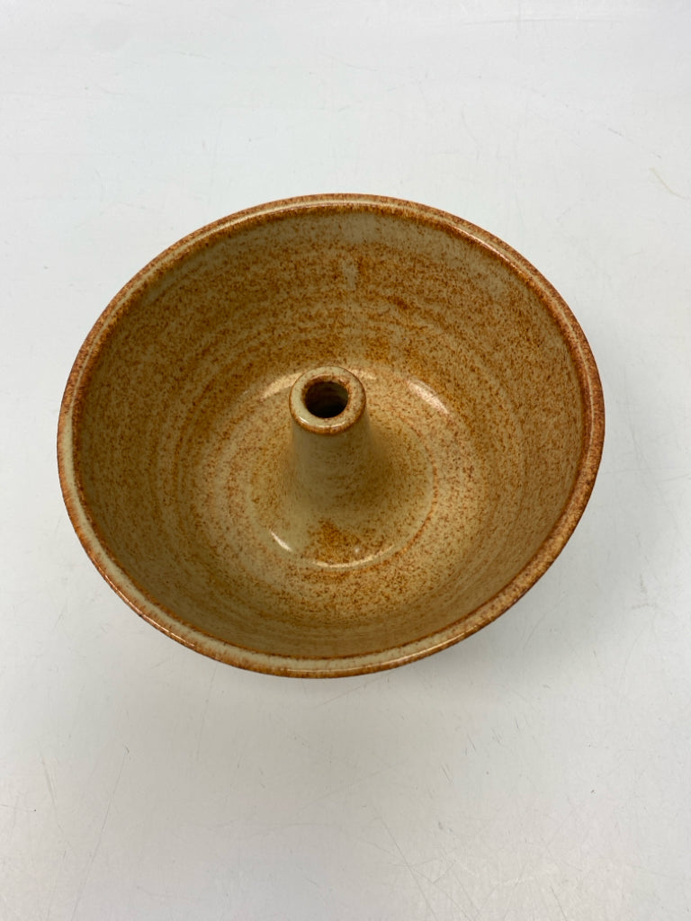 Yellow Orange Mottled Pottery