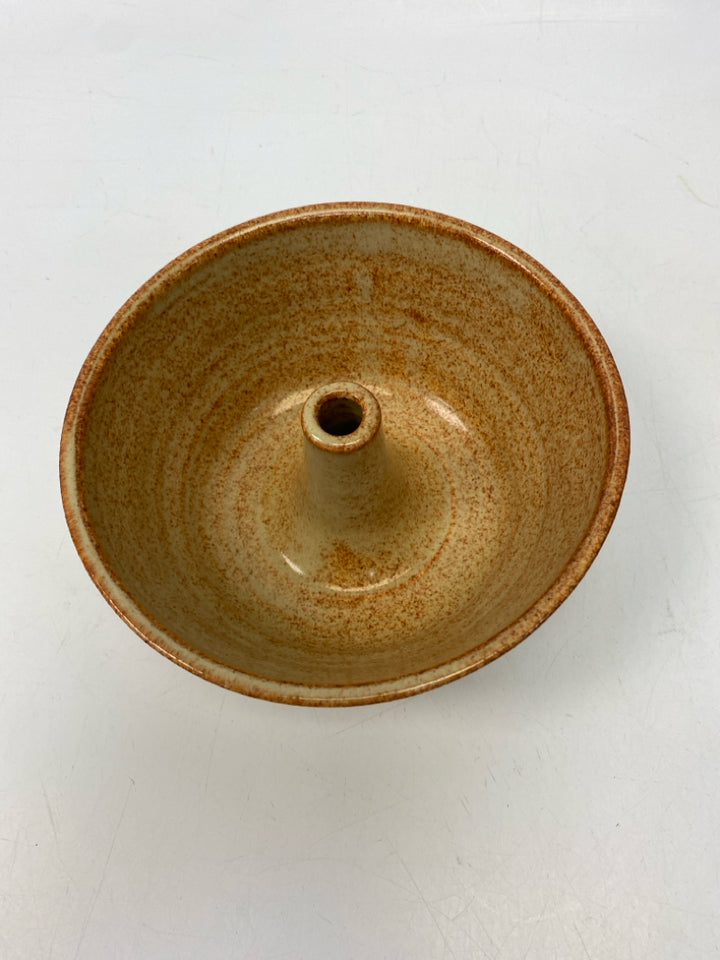 Yellow Orange Mottled Pottery