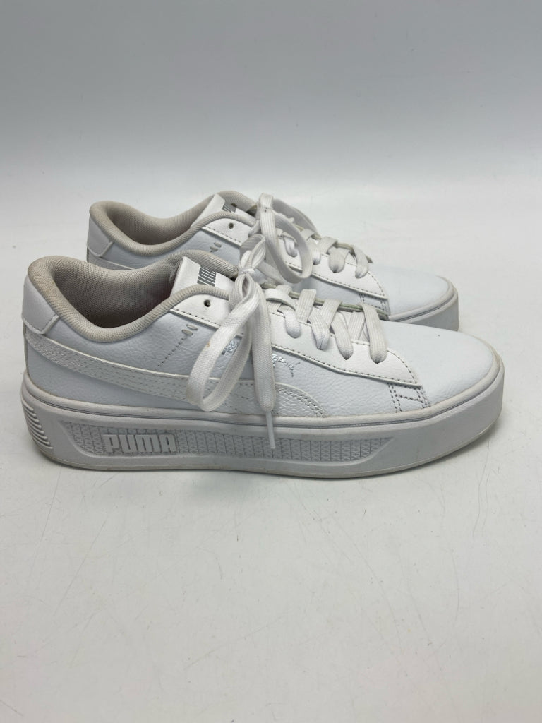 Puma  Size 8 White Lace-up Sneakers