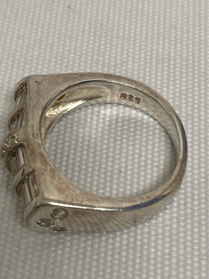 Silver Clear Jeweled Ring