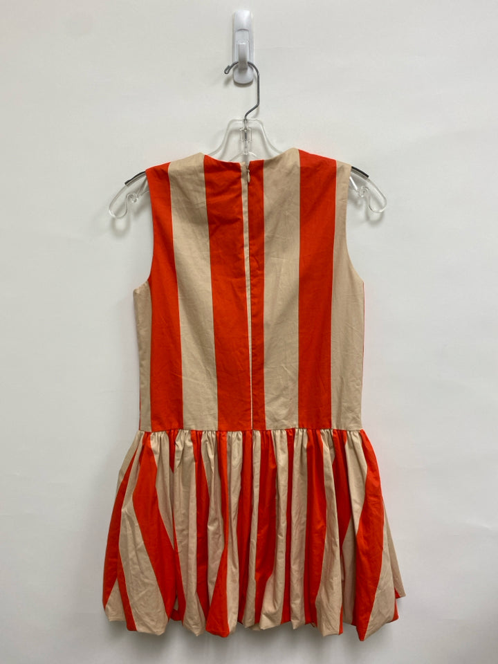 NWT Mare Mare Size XSP Beige Orange Stripes Sleeveless Petite Dress
