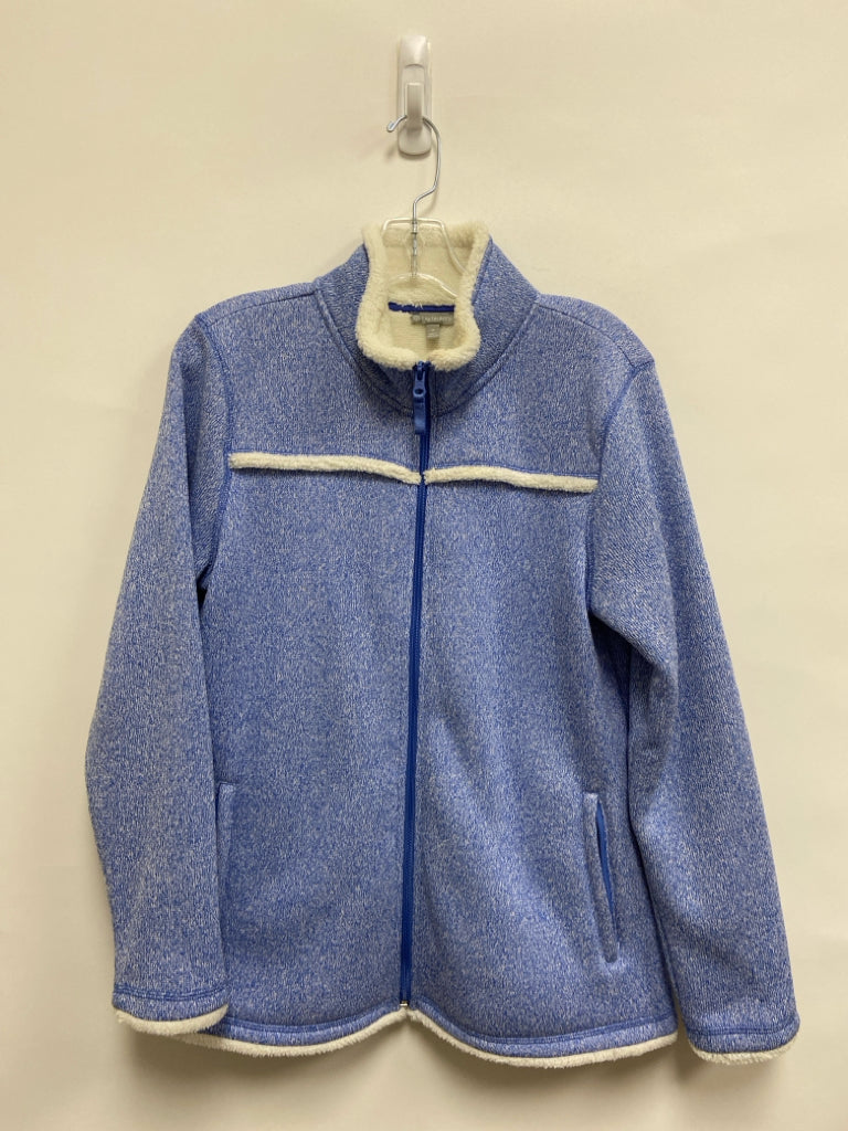 Talbots Size M Blue White Mottled Fleece Lined Ladies Jacket