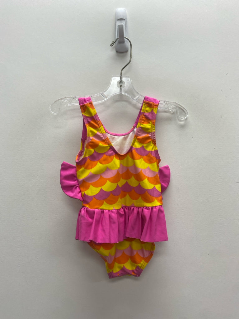 SIZE 2T Hot Pink Yellow/Orange Fish Girl&