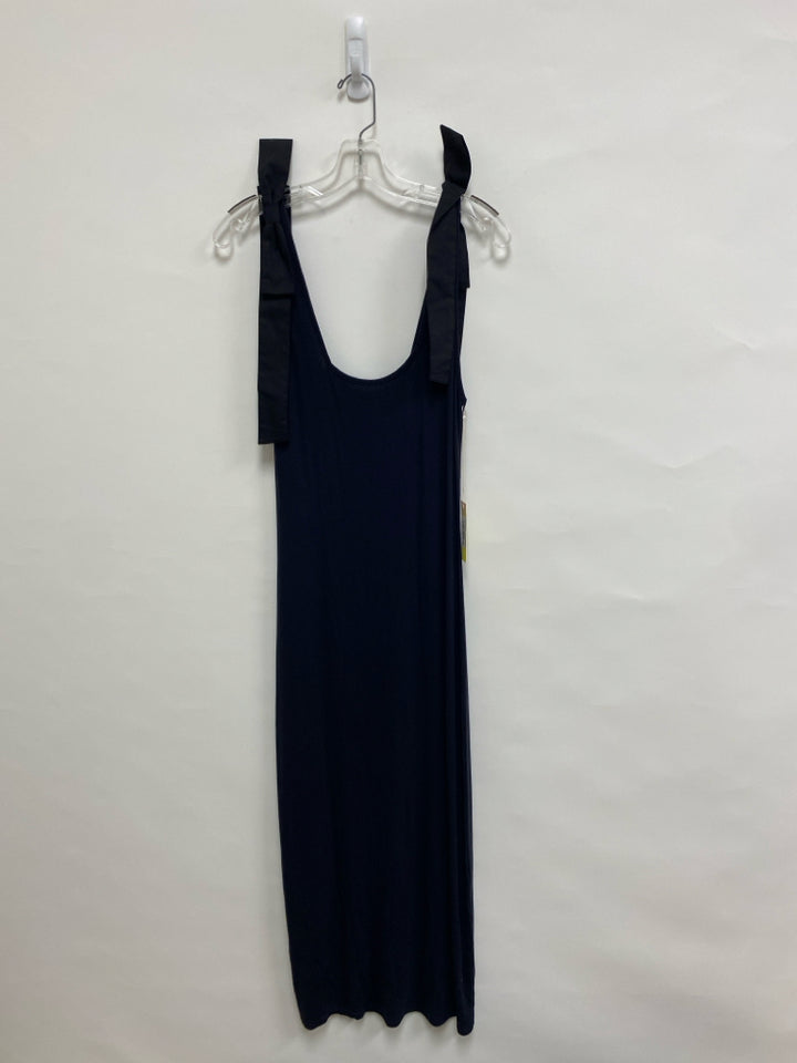 NWT SUMMERSALT Size L Black Ribbed Maxi Ladies Dress
