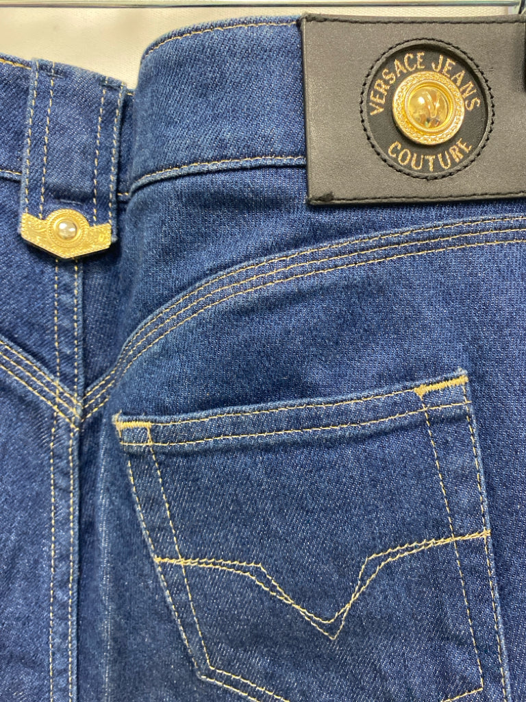 Versace Size 27 Dark Blue Flared Ladies Jeans