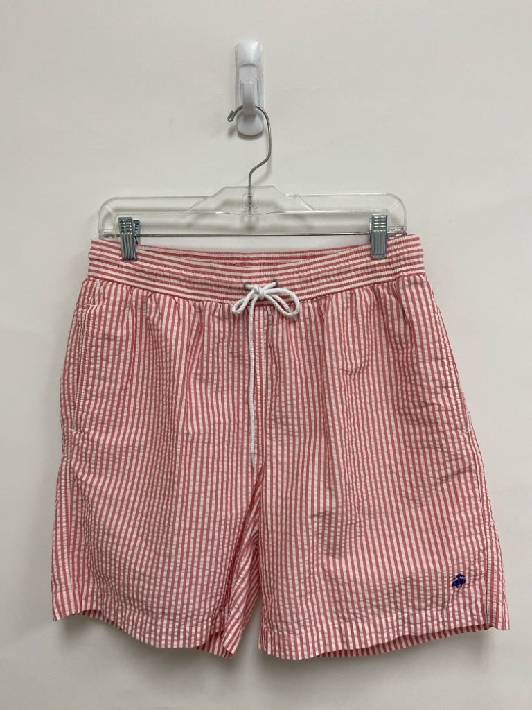 Brooks Brothers Size M Pink White Striped Men&