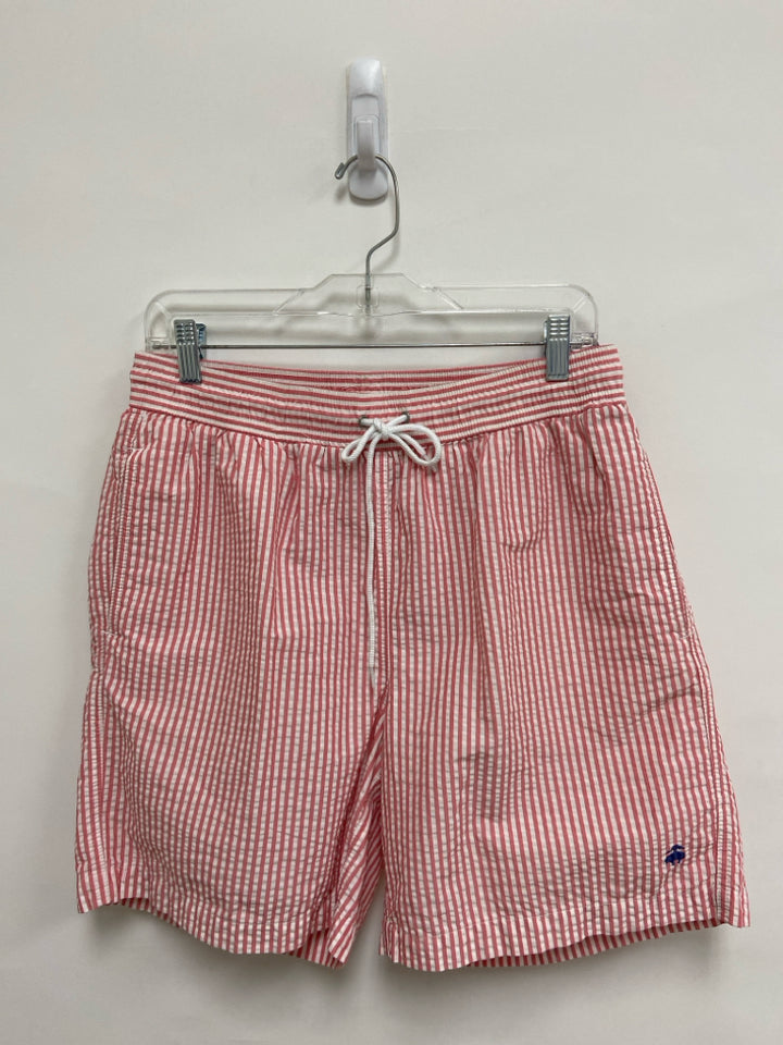 Brooks Brothers Size M Pink White Striped Men&