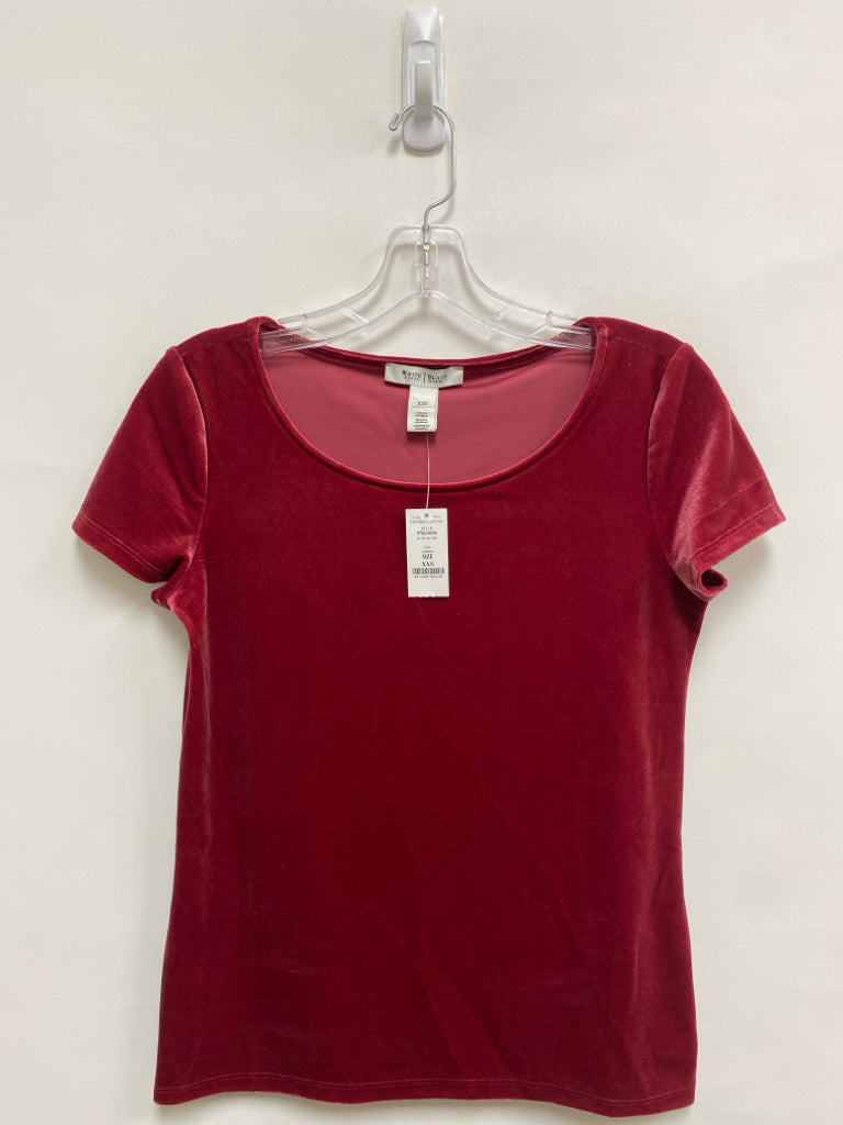 NWT WHBM Size XXS Raspberry Velour Ladies Top
