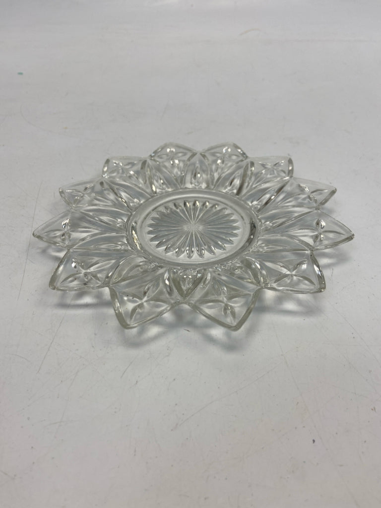 Clear Sunburst Glass Plate (s)