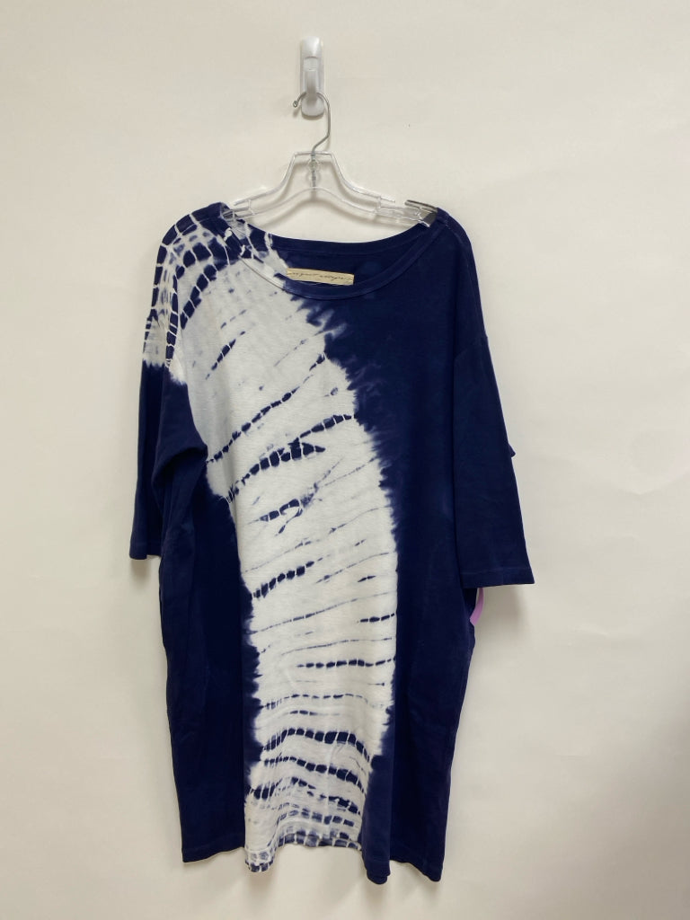 Size 2 Navy White Tie Dye Ladies Dress