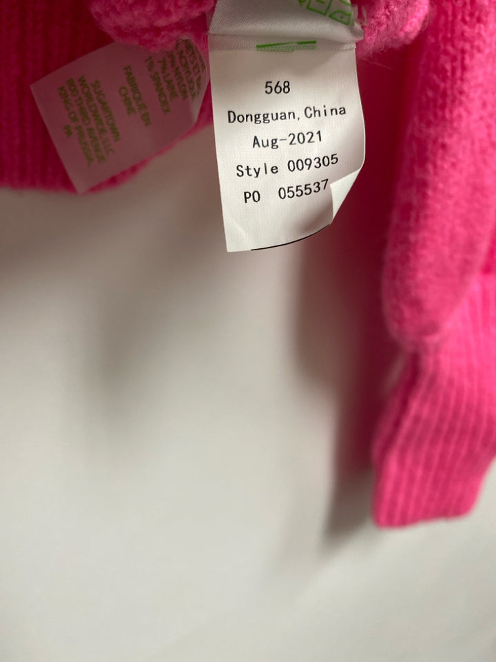 LILLY PULITZER Size XS Neon Pink Cowl Neck Ladies Sweater