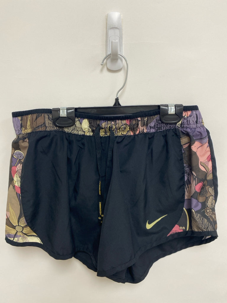 Nike Size L Black/Pink Purple/Brown Athletic Shorts